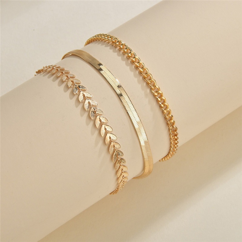 Simple Chain Anklets for Women