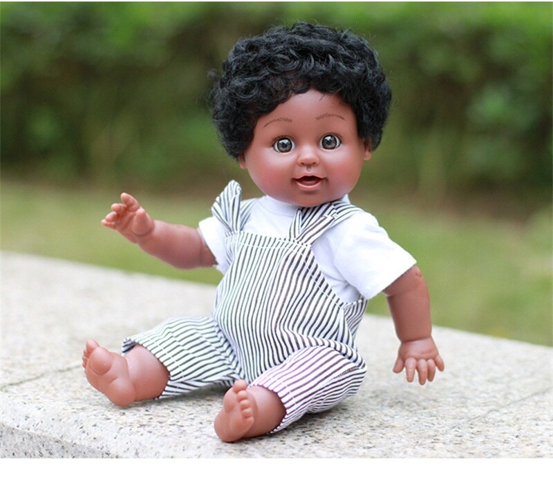 Black Baby Doll with Colorful Dress and Bow