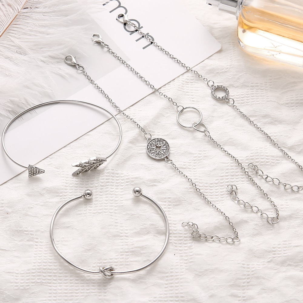 Multilayered Bracelet for Women Set 5 Pcs