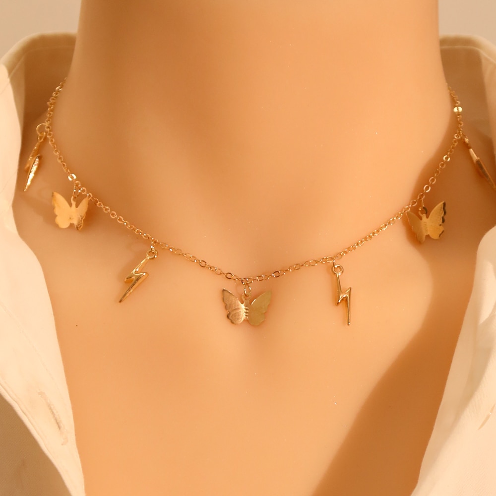 Butterfly Chain Pendant Necklace
