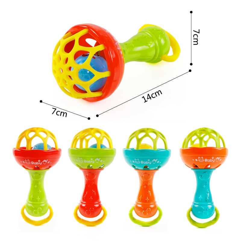 Soft Cartoon Baby Rattle Toy