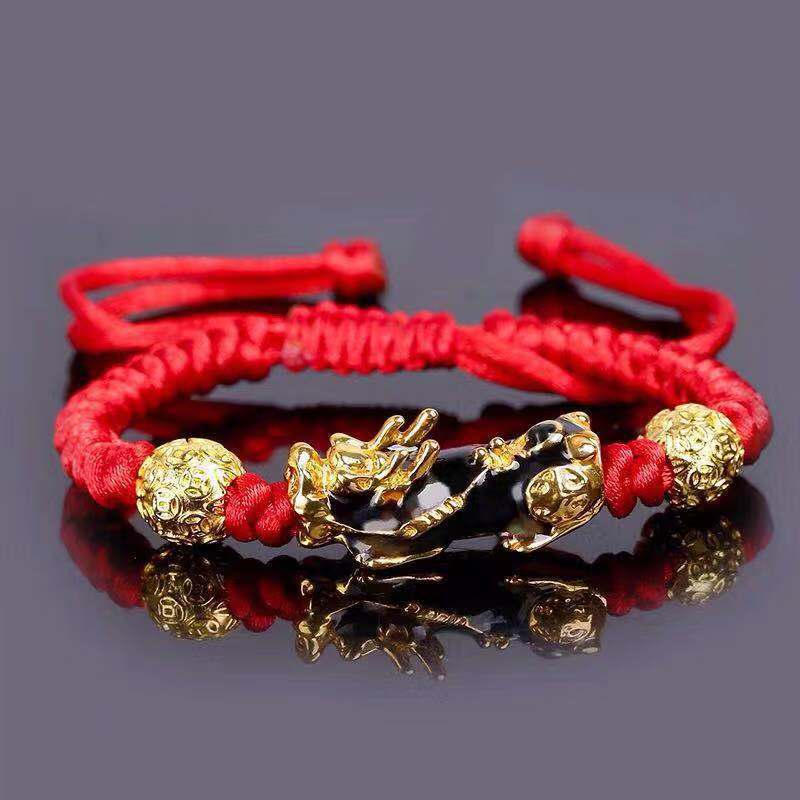Buddhism Obsidian Stone Beaded Bracelet