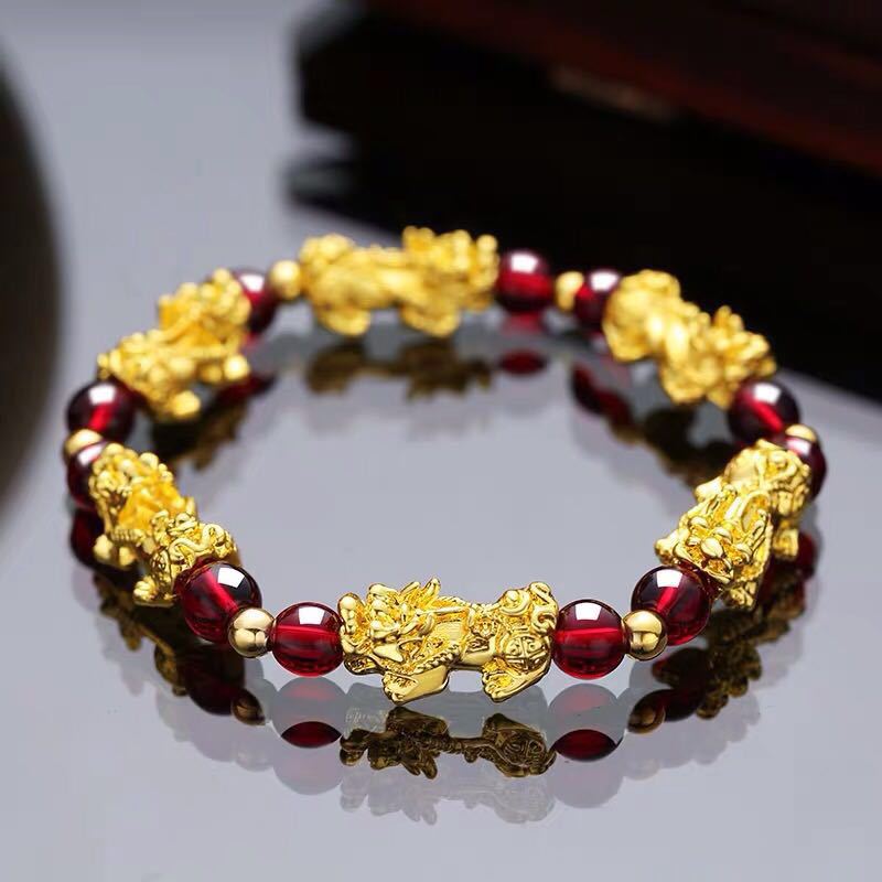 Buddhism Obsidian Stone Beaded Bracelet