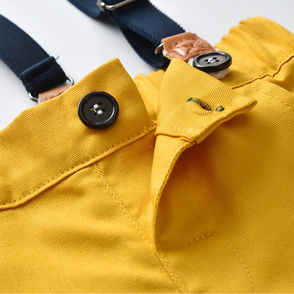 Baby Boy's Summer Clothing Set with Suspenders