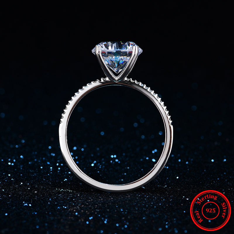 3 Carat Real Solid 925 Sterling Silver Ring
